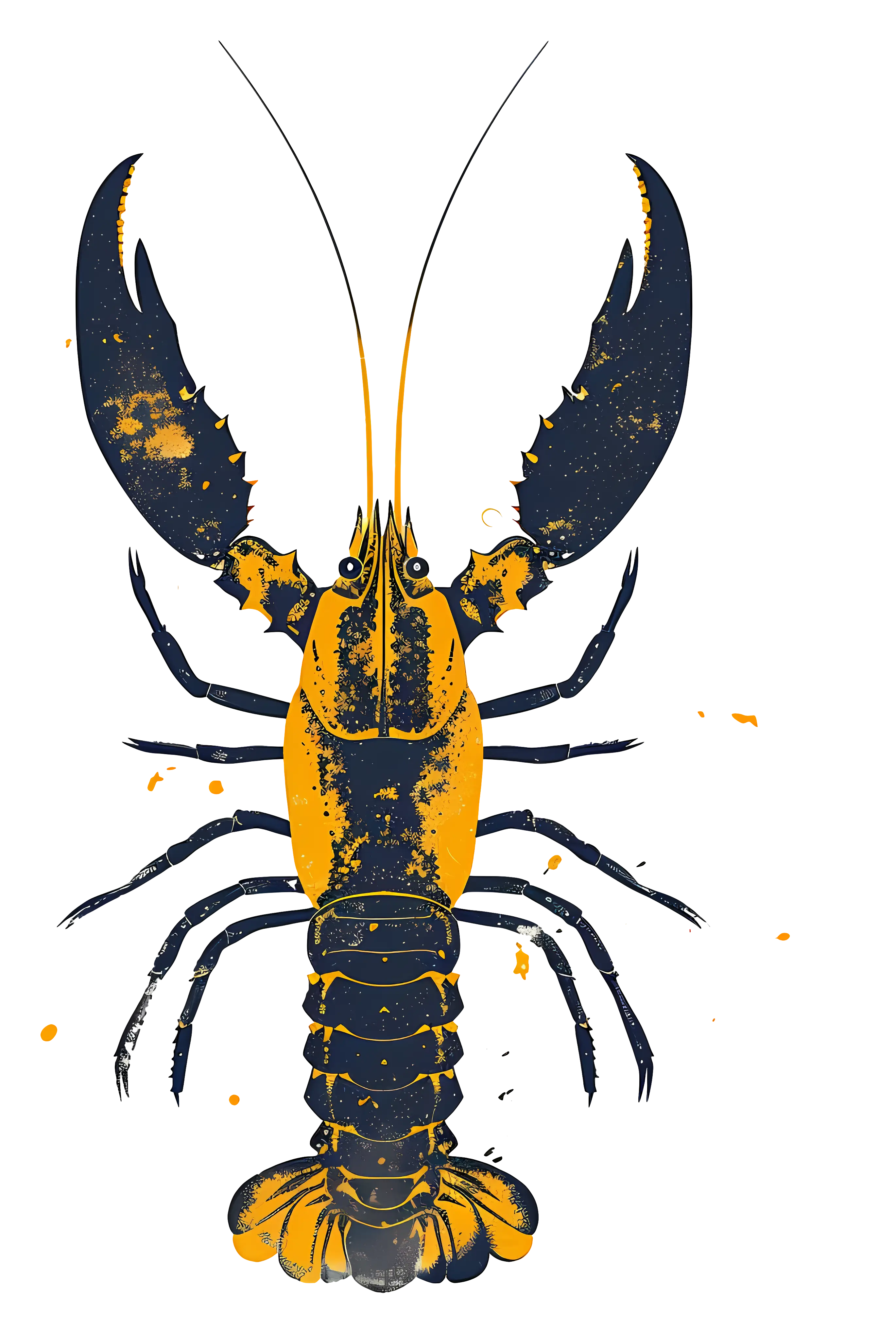 Abstract Lobster Artwork in Sea Theme