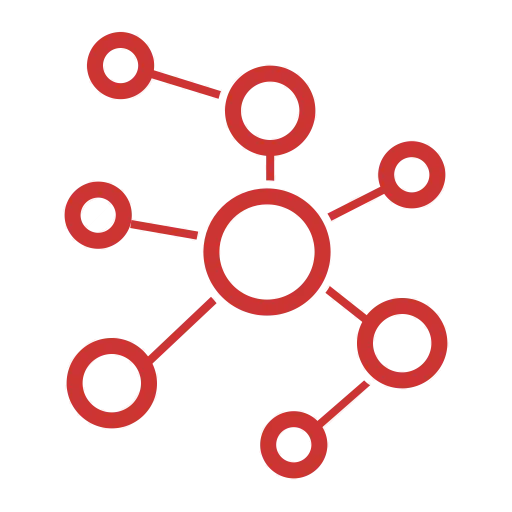 Network Structure Diagram Connecting Nodes