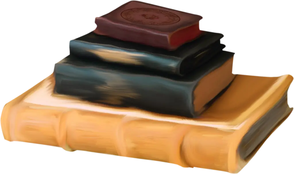 Artistic Illustration of a Stack of Books