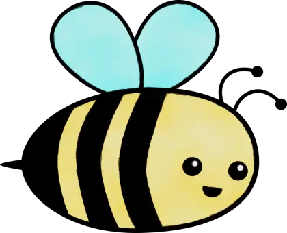 Cute Cartoon Bee Illustration