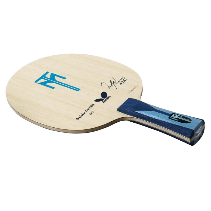 Wooden Ping-Pong Paddle with Blue Handle