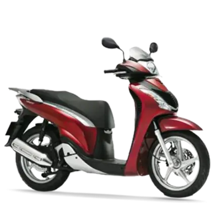 Red and Silver Stylish Motor Scooter