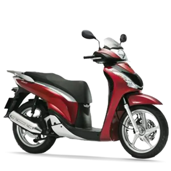 Red and Silver Stylish Motor Scooter