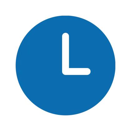 Blue Minimalist Clock Icon