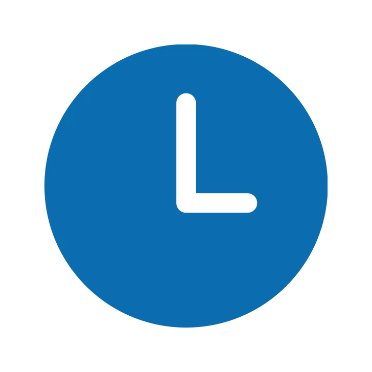 Blue Minimalist Clock Icon