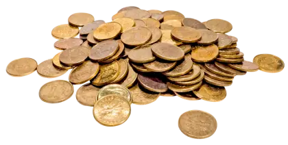 Pile of Gold Coins Symbolizing Wealth