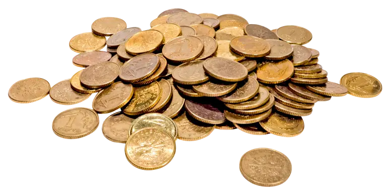 Pile of Gold Coins Symbolizing Wealth