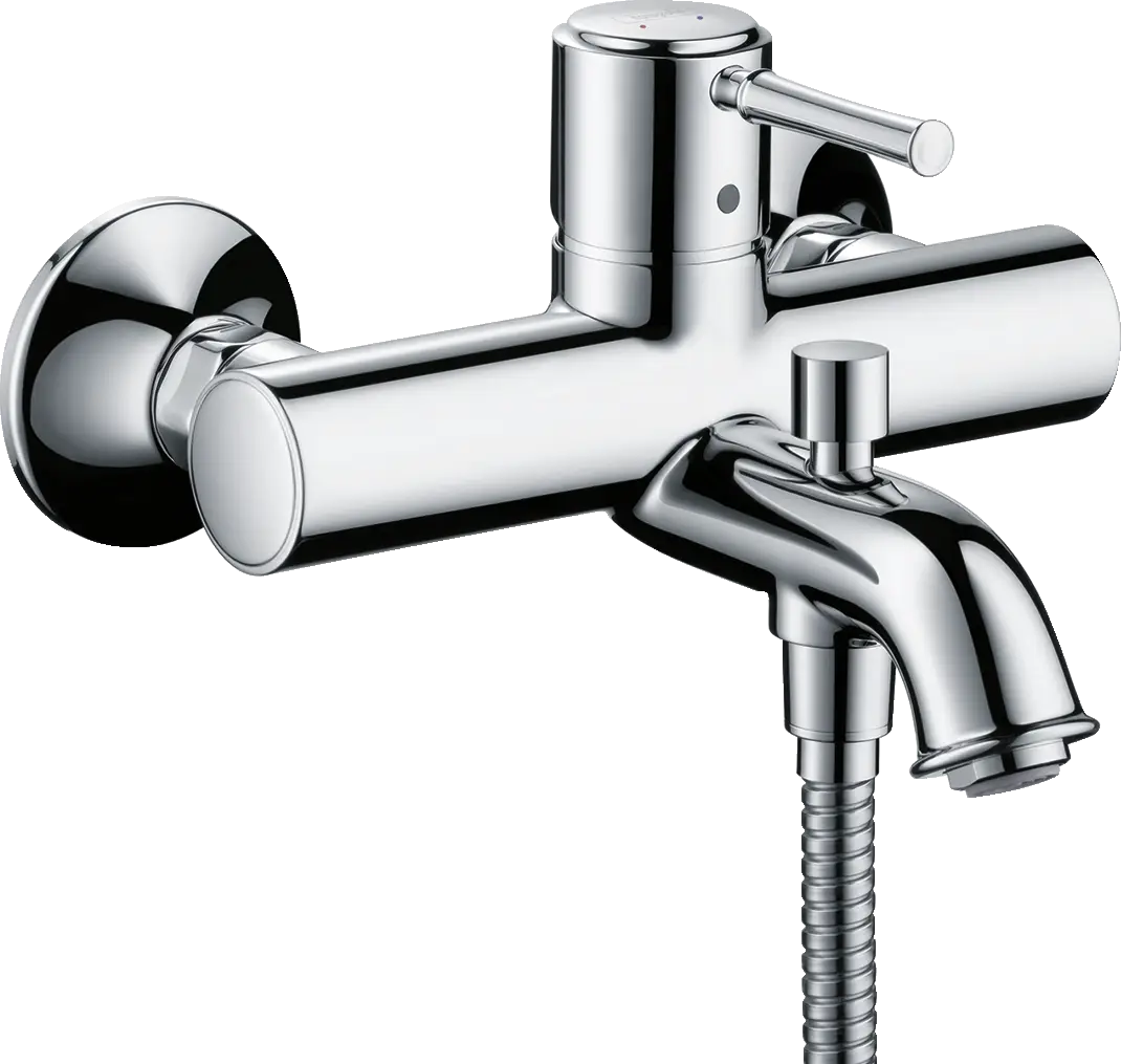Wall-Mounted Chrome Faucet for Bathrooms