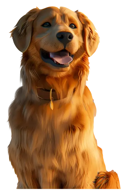 Golden Retriever Dog Illustration