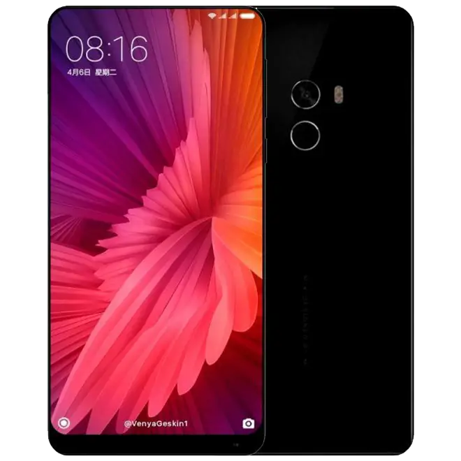 Black Smartphone with Red Display