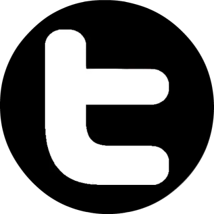 Black Circle Twitter-Like Social Media Icon