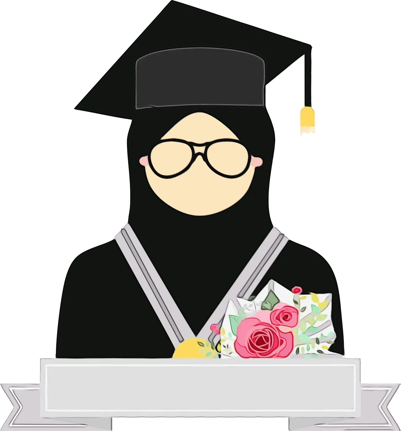 Graduate with Cap and Gown