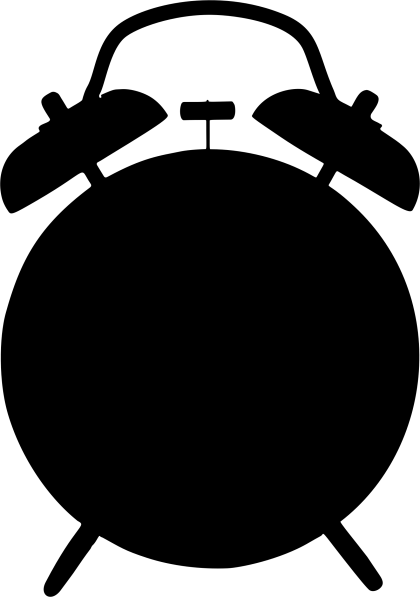 Alarm Clock Silhouette for Time Management