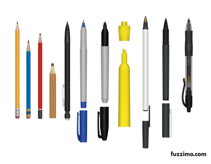 Assorted Pencils and Pens