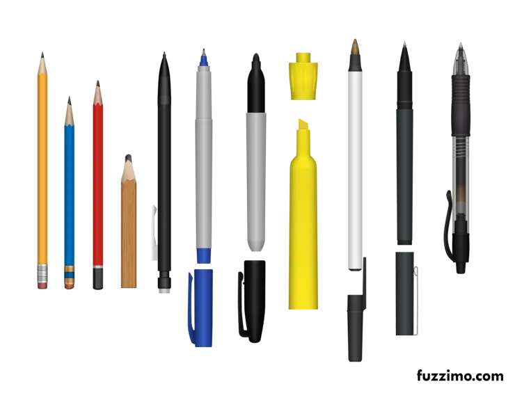 Assorted Pencils and Pens