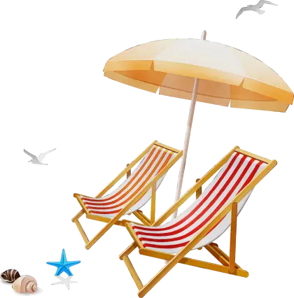 Beach Chairs with Umbrella for Summer Getaway