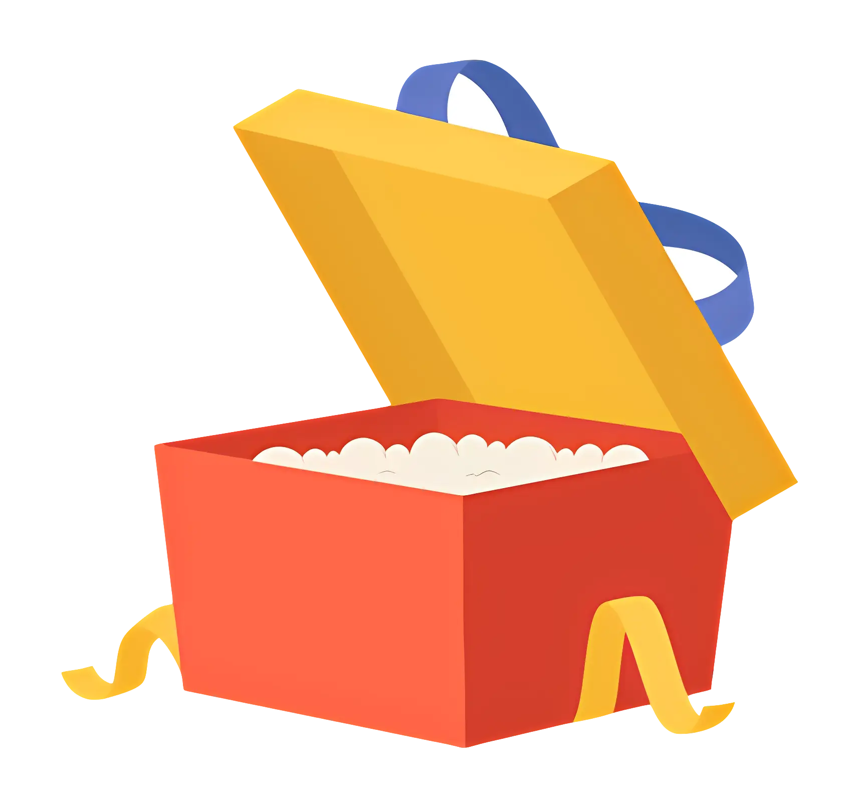Open Gift Box in Festive Design