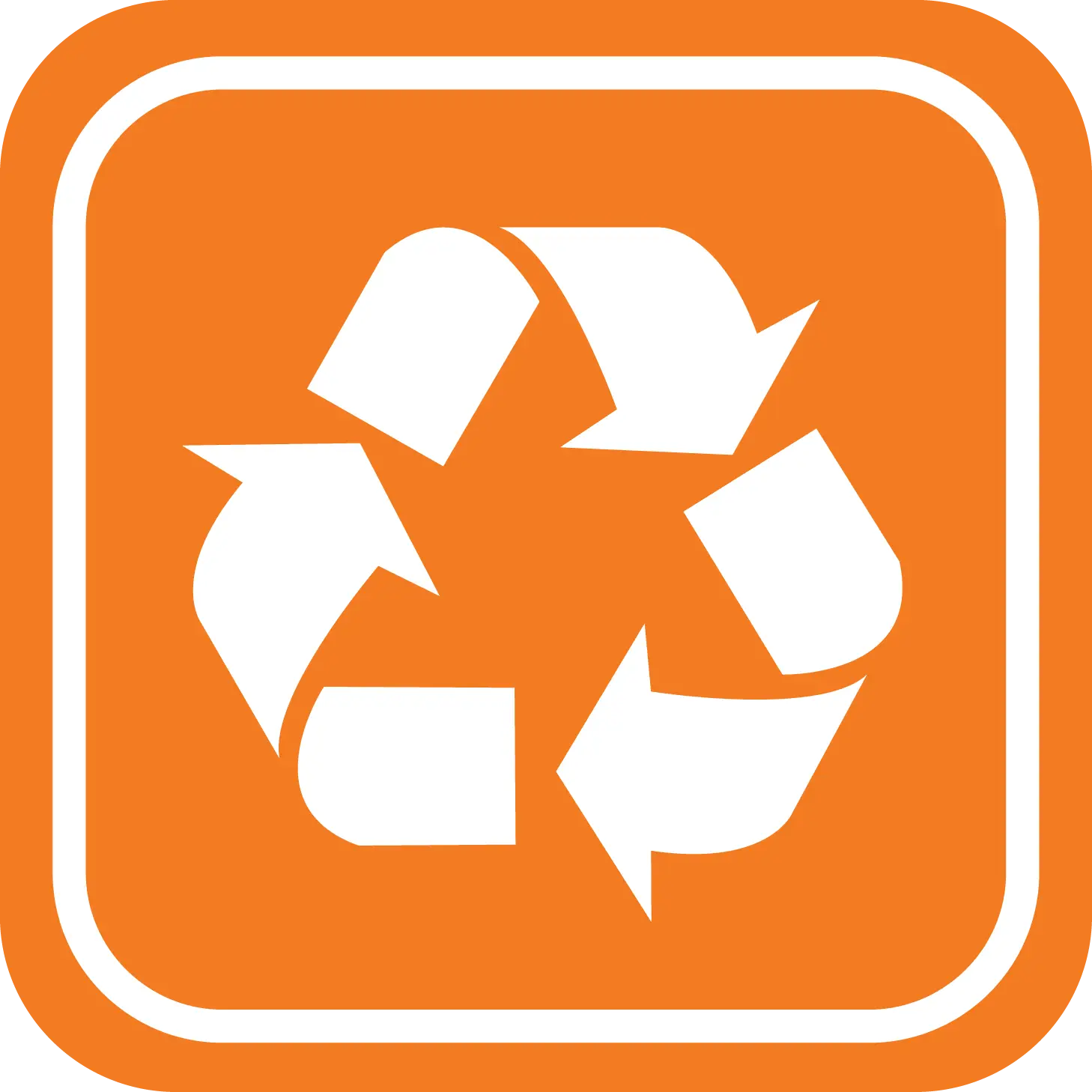 Orange Recycle Symbol