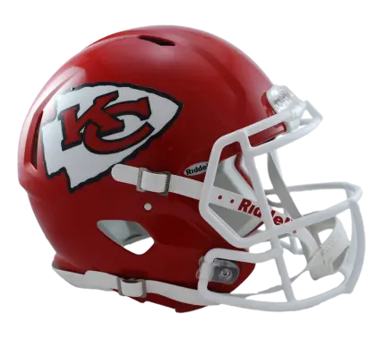 Red Football Helmet with Logo