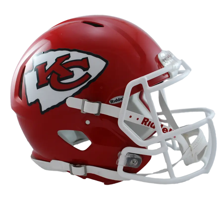 Red Football Helmet with Logo