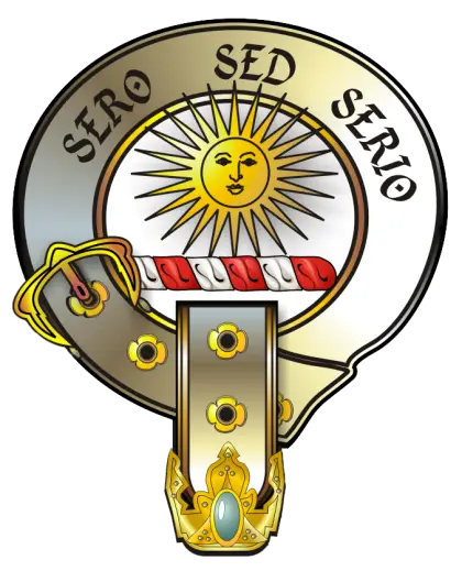 Crest Emblem with Sun and Belt