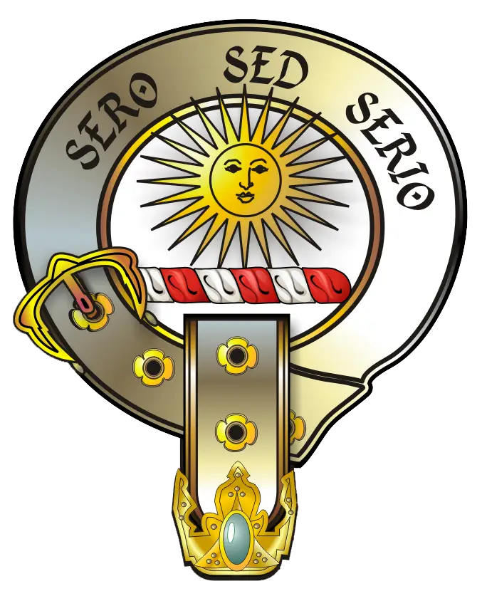 Crest Emblem with Sun and Belt