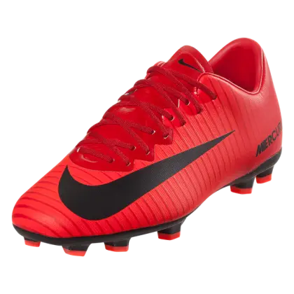 Red Soccer Cleats with Black Accents