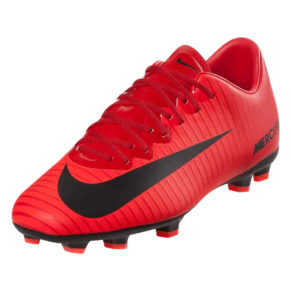 Red Soccer Cleats with Black Accents
