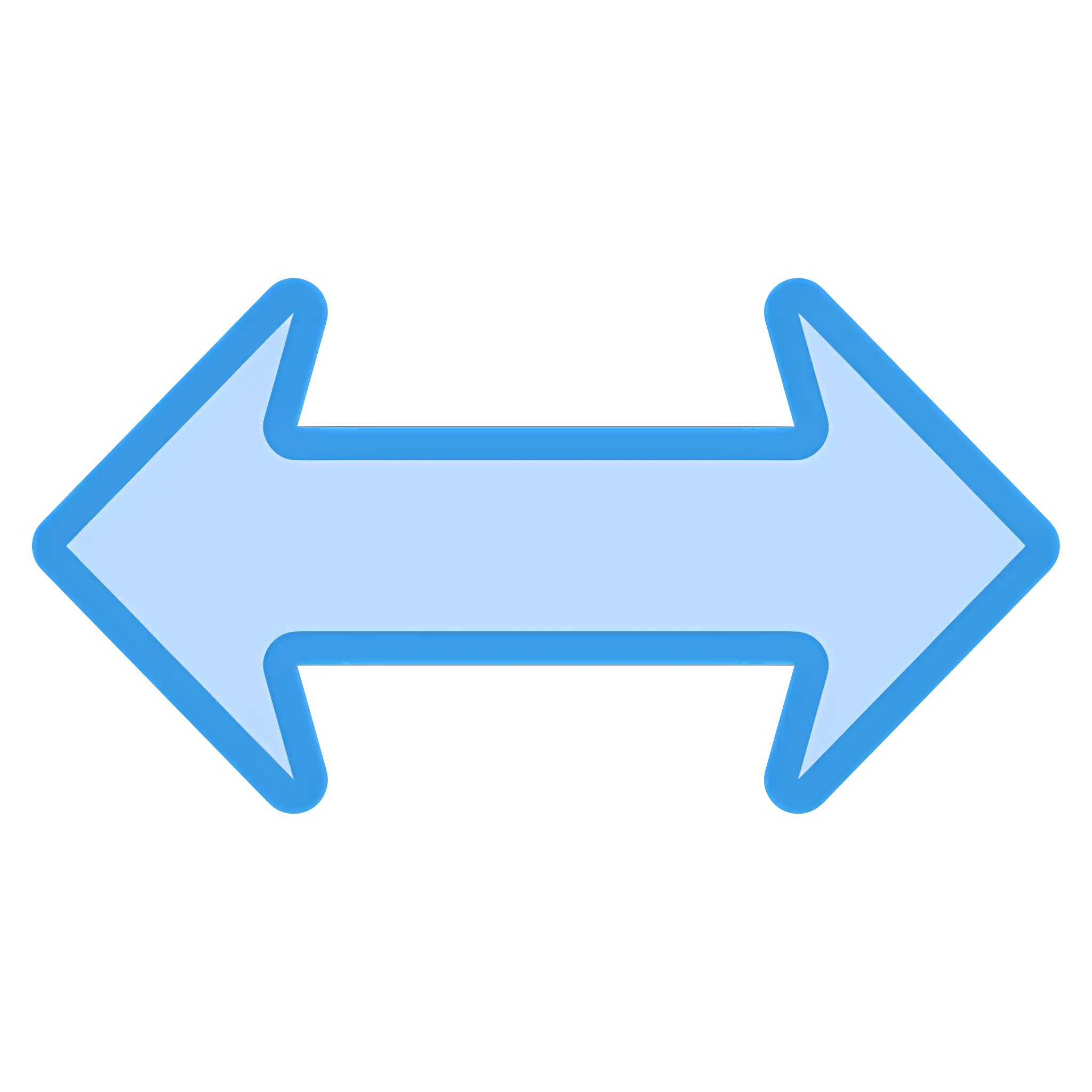 Blue Directional Arrow