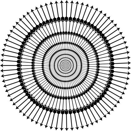 Abstract Circular Pattern with Arrows