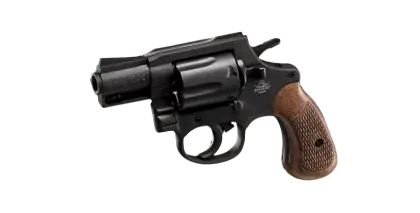 Compact Revolver with Wooden Handle