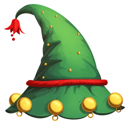 Green Hat with Bells