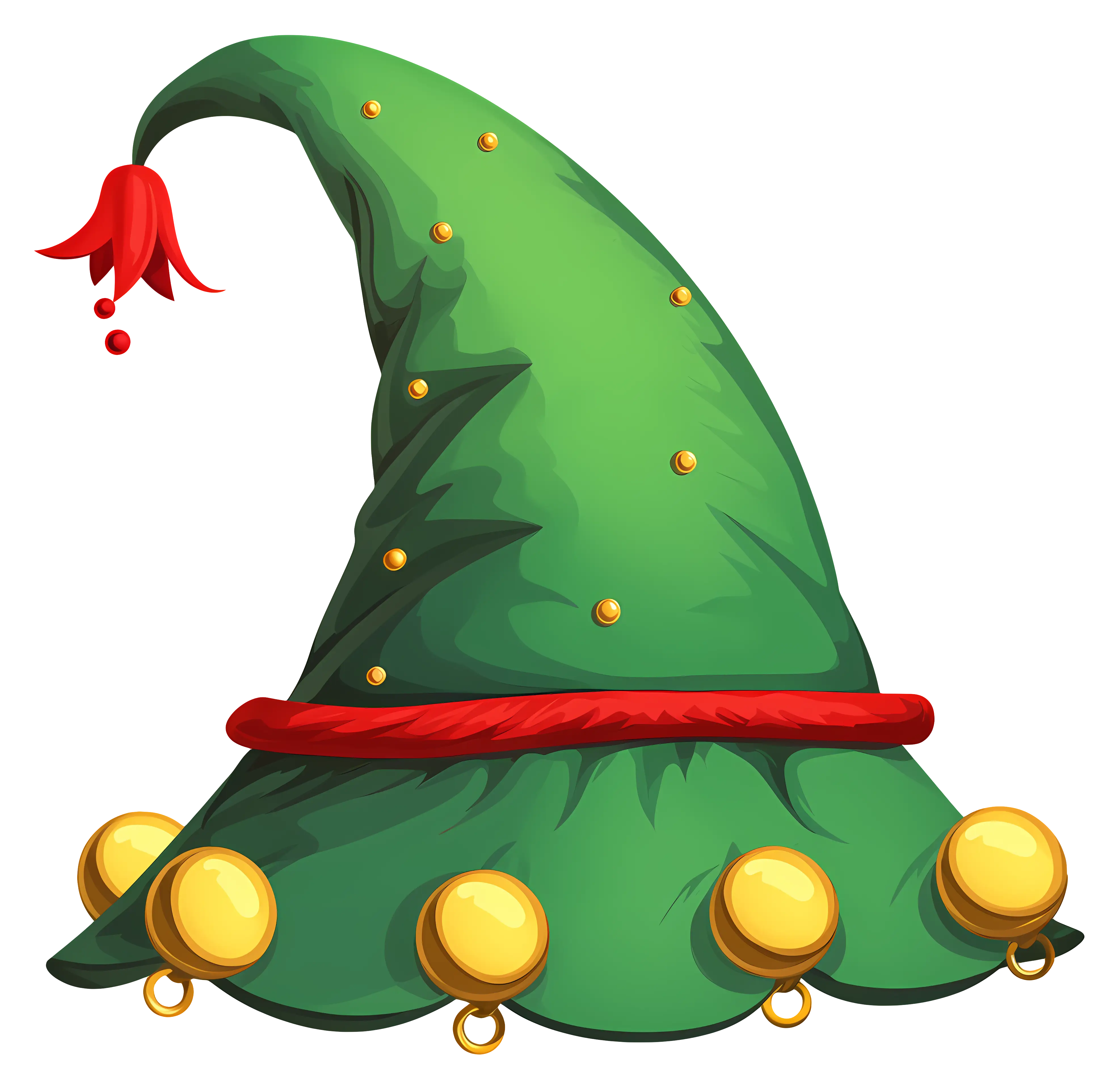 Green Hat with Bells