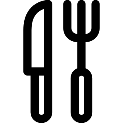 Minimalistic Knife and Fork Logo