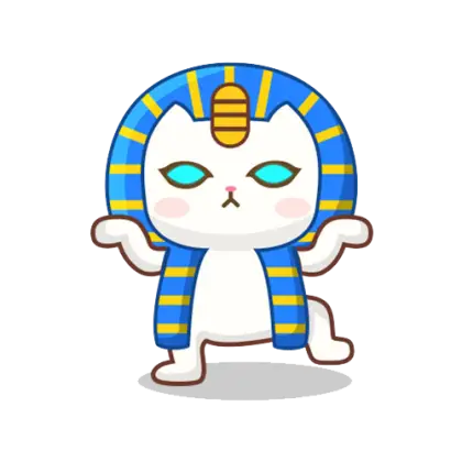 Pharaoh Cat Cartoon Character
