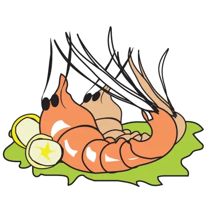 Cooked Shrimp with Lemon