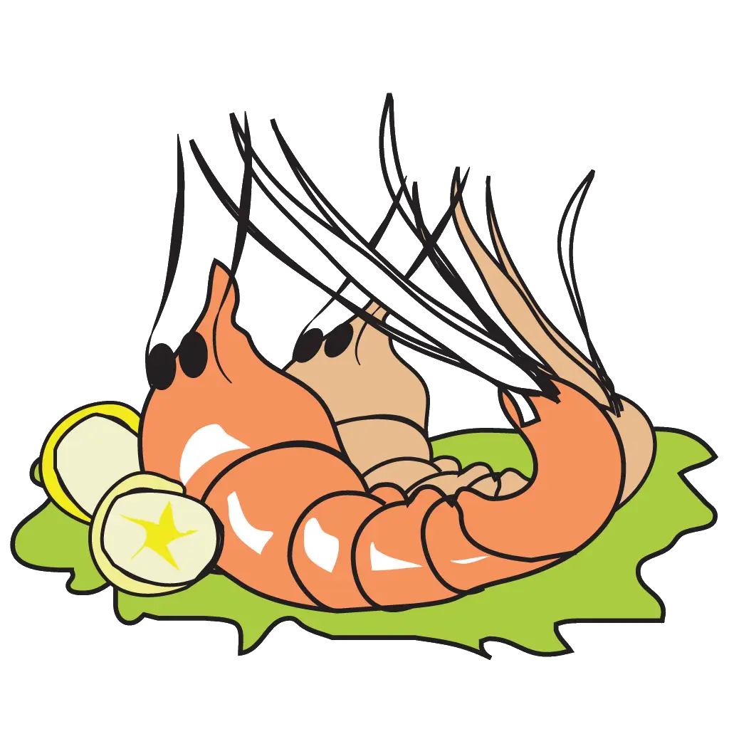 Cooked Shrimp with Lemon