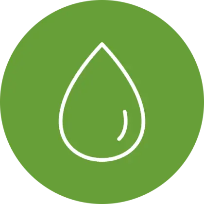 Green Water Droplet Icon
