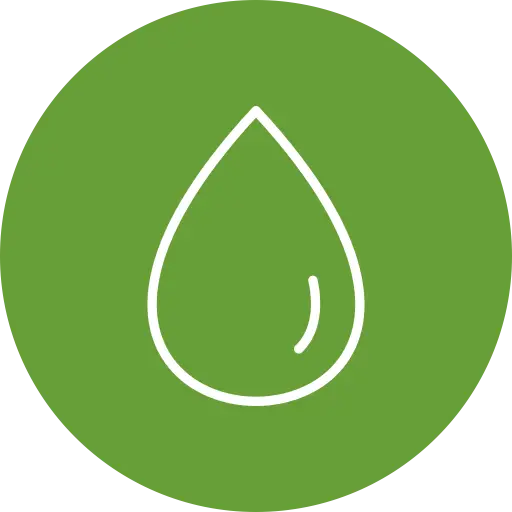 Green Water Droplet Icon