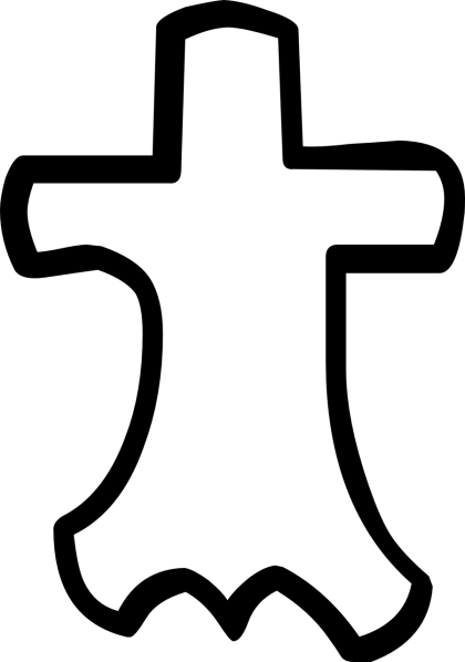 Black Outline Drawing of Tunic-Shape