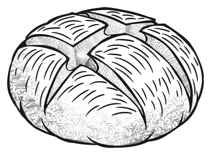 Round Artisan Bread Illustration