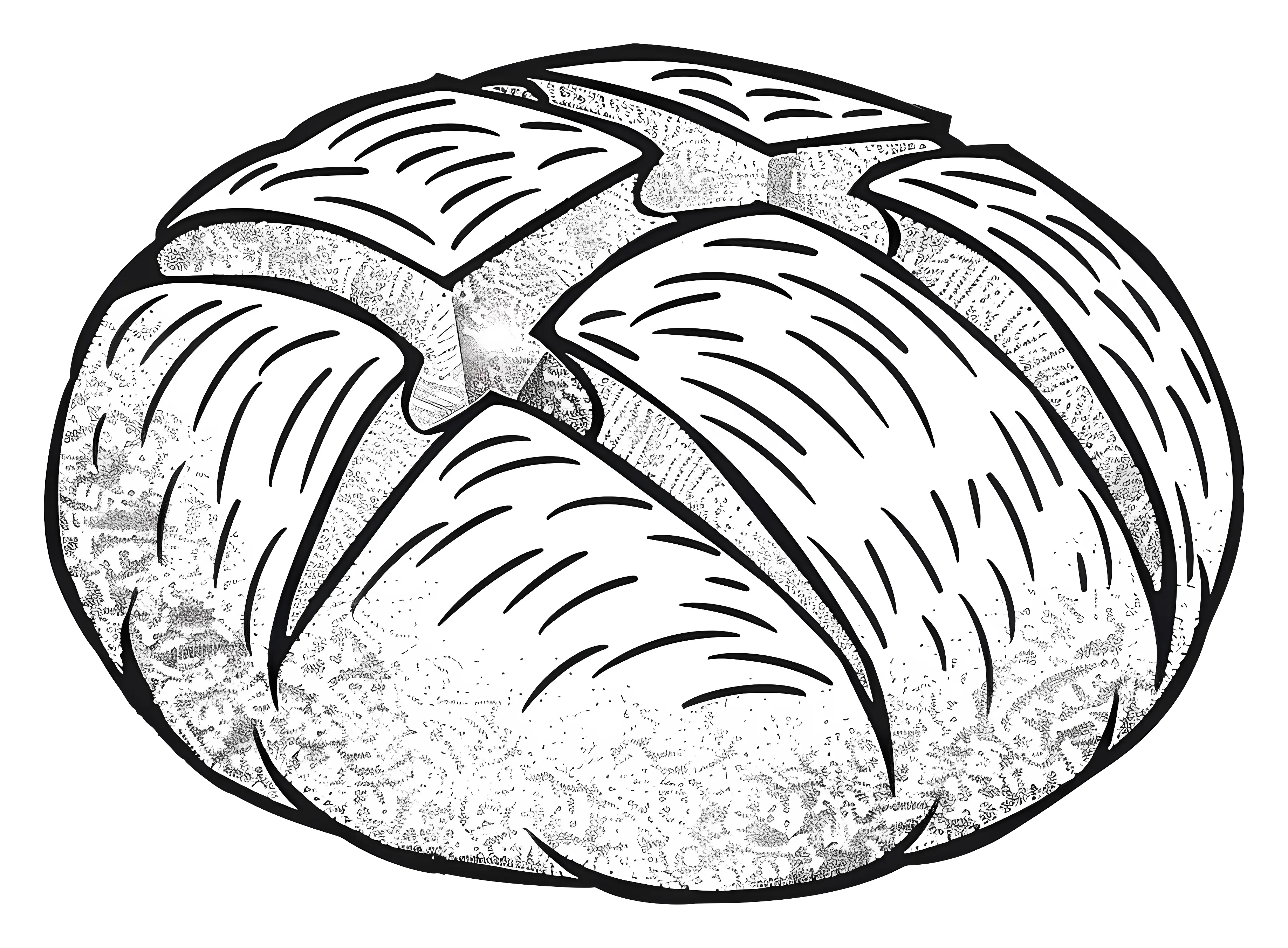 Round Artisan Bread Illustration