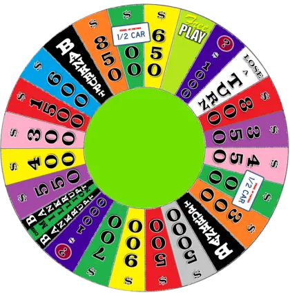 Colorful Wheel of Fortune Game