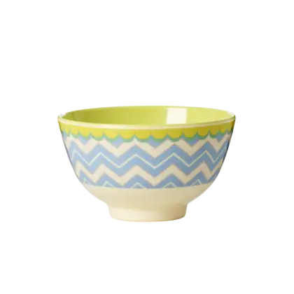 Decorative Ceramic Bowl with Zigzag Patterns