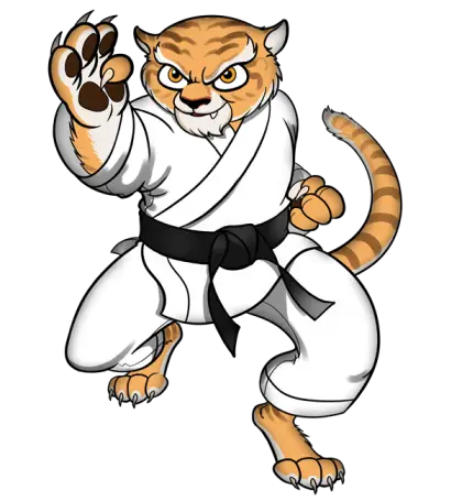 Karate Tiger Cartoon