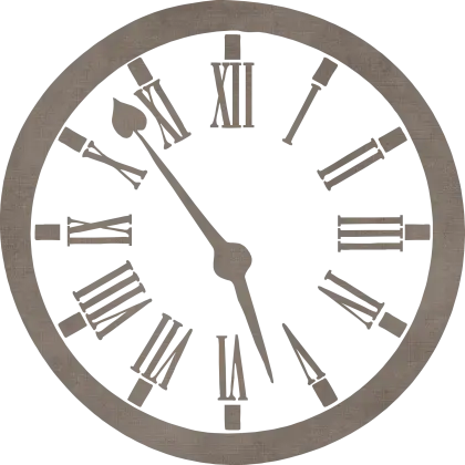 Antique Clock with Roman Numerals