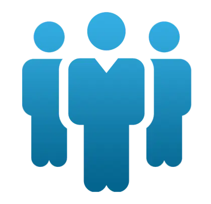 Blue Group of People Icon Design