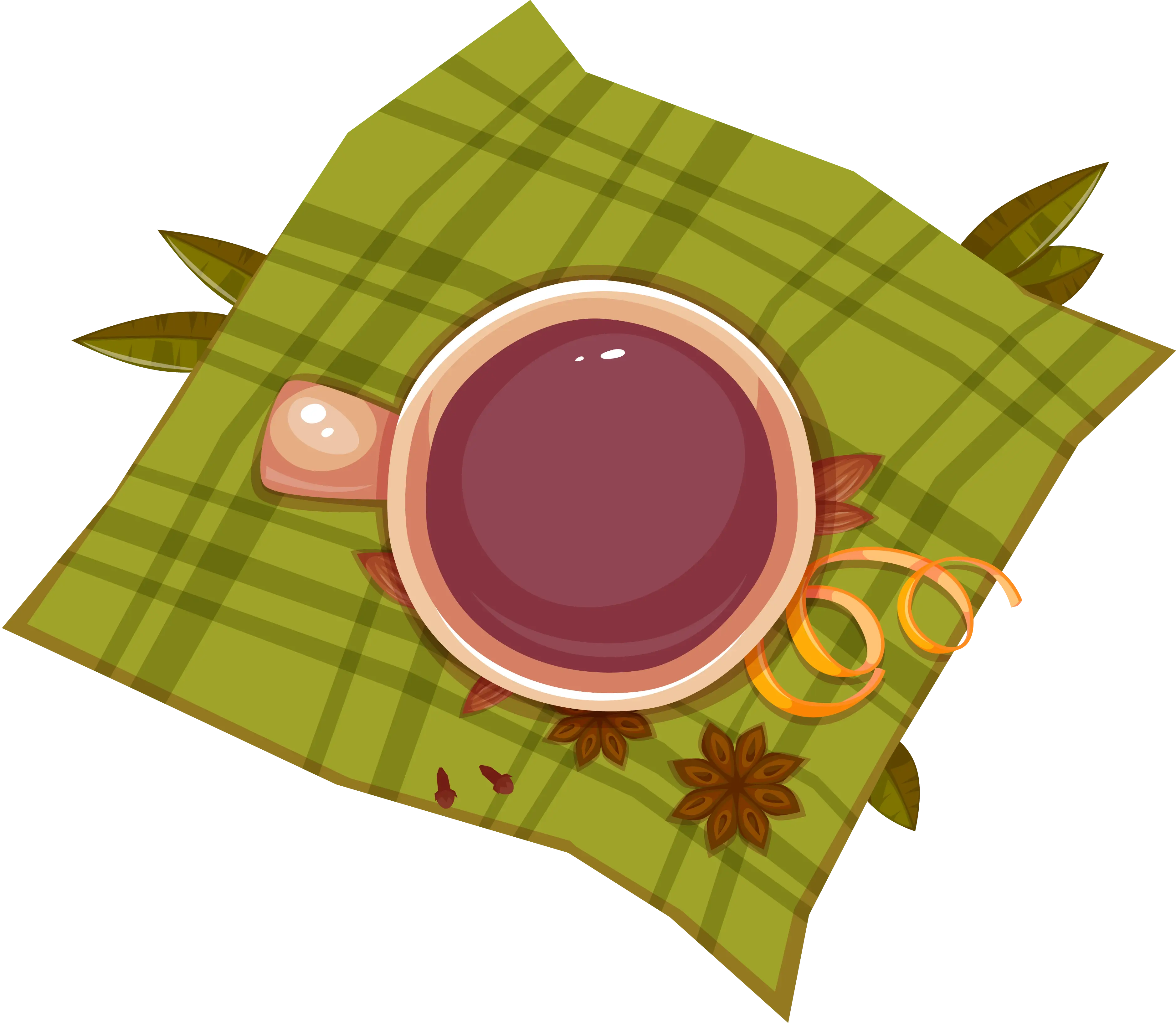 Tea Cup on Green Cloth