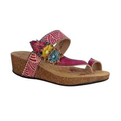 Colorful Floral Wedge Sandals