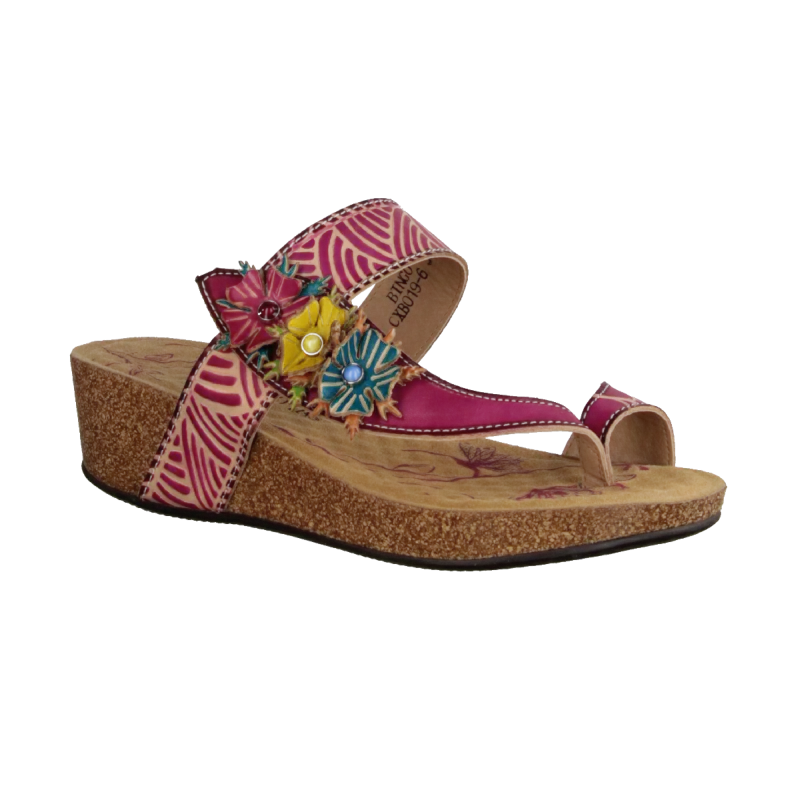 Colorful Floral Wedge Sandals